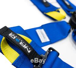 New Nrg 6 Point 3 Blue Seat Belt Harness Fia / Hans Approved Sbh-hrs6pcbl