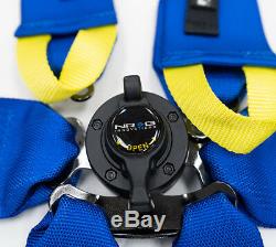 New Nrg 6 Point 3 Blue Seat Belt Harness Fia / Hans Approved Sbh-hrs6pcbl