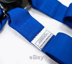 New Nrg 6 Point 3 Blue Seat Belt Harness Fia / Hans Approved Sbh-hrs6pcbl