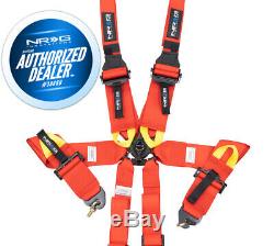 New Nrg 6 Point 3 Red Seat Belt Harness Fia / Hans Approved Sbh-hrs6pcrd