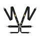 New OMP Racing Seat Belt Safety Harness First 3 Saloon Pull up Black 6 Point
