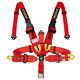 New Quick Release 5 Point Harness Cam Lock Kart Racing Safety Belt SFI 16.1 Red