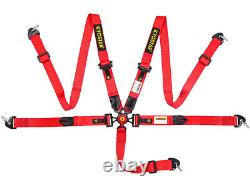 New RED Cam Lock Carbon Fiber Quick Release Racing Seat Belt Safety Harness 5 pt