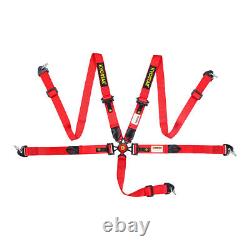 New RED Cam Lock Carbon Fiber Quick Release Racing Seat Belt Safety Harness 5 pt