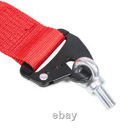 New RED Cam Lock Carbon Fiber Quick Release Racing Seat Belt Safety Harness 5 pt