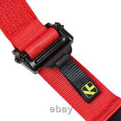 New RED Cam Lock Carbon Fiber Quick Release Racing Seat Belt Safety Harness 5 pt