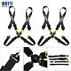 New Style Racing Seat Belt Harness 4 Point Snap-On 3 Cam lock Universal BlackX2