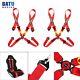 New Style Racing Seat Belt Harness 4 Point Snap-On 3 Cam lock Universal Red