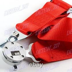 New TAKUniversal 4 Point Snap-On 3 With Camlock Racing Seat Belt Harness Red x1