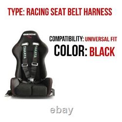 New Takata Racing Seat Belt Harness 4 Point Snap-On 3 Cam lock Universal Fit