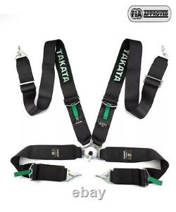 New Universal Black 4 Point Camlock Quick Release Racing Seat Belt Harness 3
