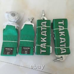 New Universal Green 4 Point Camlock Quick Release Racing Car Seat Belt Harness