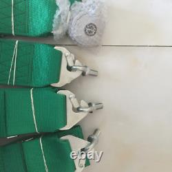 New Universal Green 4 Point Camlock Quick Release Racing Car Seat Belt Harness