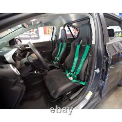 New Universal Green Takata Seat Belt Racing Harness 4 Point Snap-On 3 Camlock