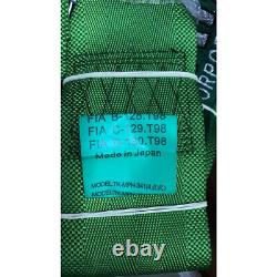 New Universal Green Takata Seat Belt Racing Harness 4 Point Snap-On 3 Camlock