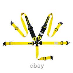 New Yellow Durable 5-Point Camlock Quick Release Race Seat Belt Harness KYOSTAR