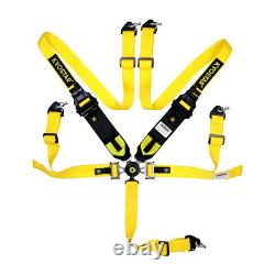 New Yellow Durable 5-Point Camlock Quick Release Race Seat Belt Harness KYOSTAR