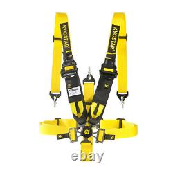 New Yellow Durable 5-Point Camlock Quick Release Race Seat Belt Harness KYOSTAR