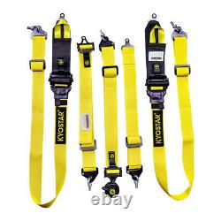 New Yellow Durable 5-Point Camlock Quick Release Race Seat Belt Harness KYOSTAR