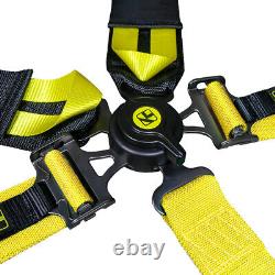 New Yellow Durable 5-Point Camlock Quick Release Race Seat Belt Harness KYOSTAR
