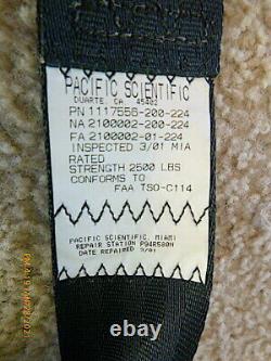 Nice Pacific Scientific Seat Belt & Shoulder Harness w Take-up Reel, Likely New