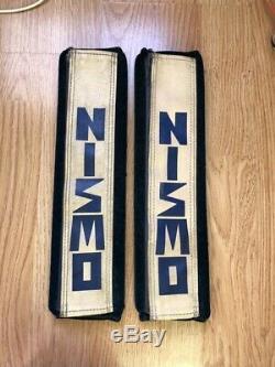 Nismo Old Logo Leather Seat Belt Harness Pads Rare Vintage S13 R32 Skyline GTR