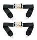 Nostalgia Drag Race 3 Wide Harness Seat Belts Black Musclecar Hotrod Pair Lh&rh