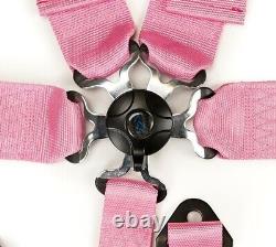 Nrg 5 Point Sfi Approved Cam Lock Seat Belt Harness In Pink Sbh-b6pcpk Pink