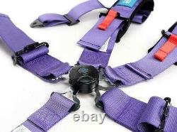 Nrg 5 Point Sfi Approved Cam Lock Seat Belt Harness In Purple Sbh-b6pcpp