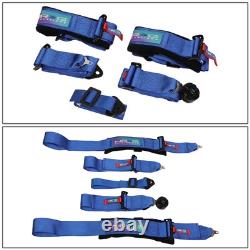 Nrg Sbh-b6pcbk Blue Universal Sfi 16.1 5-point Cam Lock Race Seat Belt Harness
