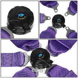 Nrg Sbh-b6pcbk Purple Universal Sfi 16.1 5-point Cam Lock Race Seat Belt Harness