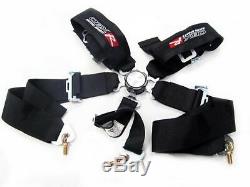 OBX Racing Sports Black 5 Point Racing Seat Belt Harness Driver & Passenger Set
