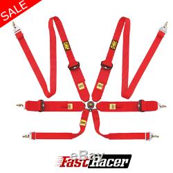 OMP 806 F 6 Points Professional Lightweight Harness Seat Belt FIA 8853/98