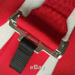 OMP Red 4 Point Camlock Quick Release Racing Seat Belt Harness