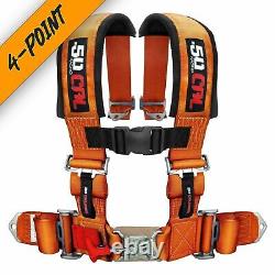 ORANGE 4 Point 3 Inch Safety Harness Seat Belt RZR 170 570 800 XP900 XP1000 S900