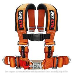 ORANGE 4 Point 3 Inch Safety Harness Seat Belt RZR 170 570 800 XP900 XP1000 S900