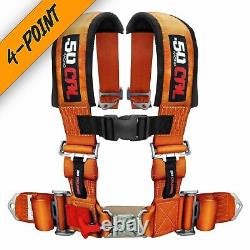 ORANGE 4 Point Safety Harness 2 Inch Seat Belt Sand Rail Dune Buggy Jp Crawler