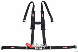 Off Road Side By Side 2 Seat Belt Harness Racing 4 Point Latch Black