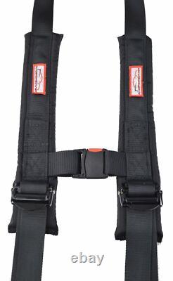 Off Road Side By Side 2 Seat Belt Harness Racing 4 Point Latch Black