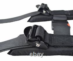 Off Road Side By Side 2 Seat Belt Harness Racing 4 Point Latch Black