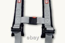 Off Road Side By Side 2 Seat Belt Harness Racing 4 Point Latch Gray Off Road Side By Side 2 Seat Belt Harness Racing 4 Point Latch Gray