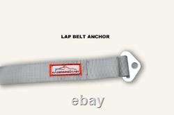 Off Road Side By Side 2 Seat Belt Harness Racing 4 Point Latch Gray