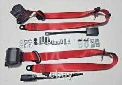 Old Bug Seat Belt 3 Point, Belt VW Beetle 1200 1300 1303 1303S Karmann Ghia PAIR