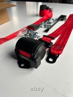 Old Bug Seat Belt 3 Point, Belt VW Beetle 1200 1300 1303 1303S Karmann Ghia PAIR