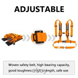 Orange Pair of 4 Point Harness Racing Seat Belt 2IN Padding For CanAm X3 YXZ UTV