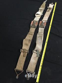 Original Aircraft Seat Belts Vintage Bomber Warbird Scta Harness Hot Rod Rat Nr