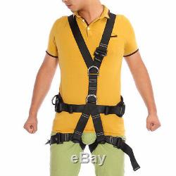Outdoor Rock Tree Climbing Rappelling Full Body Harness Safety Sitting Seat Belt