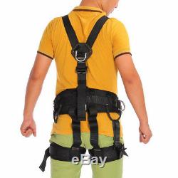 Outdoor Rock Tree Climbing Rappelling Full Body Harness Safety Sitting Seat Belt