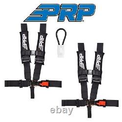 PRP (2) Black 5-Point 3 Harness/Seat Belt Bypass Connector For Yamaha YXZ1000