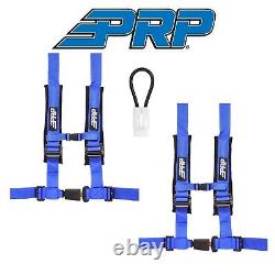 PRP (2) Blue 4-Point 2 Harness/Seat Belt Bypass Connector For Yamaha YXZ1000